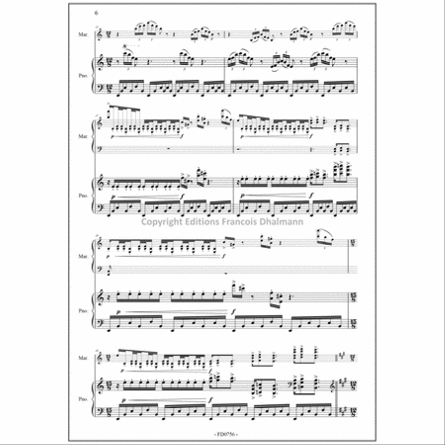 Marimba Concerto Nr 5. Reduction Piano. The Tale of the Bamboo Cutter Piano scores gallery preview page 5
