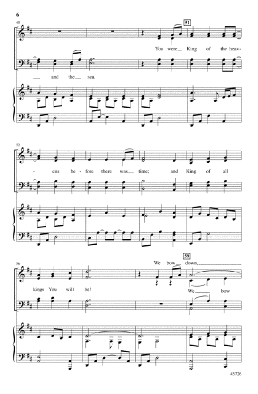 We Bow Down 4-Part scores gallery preview page 6