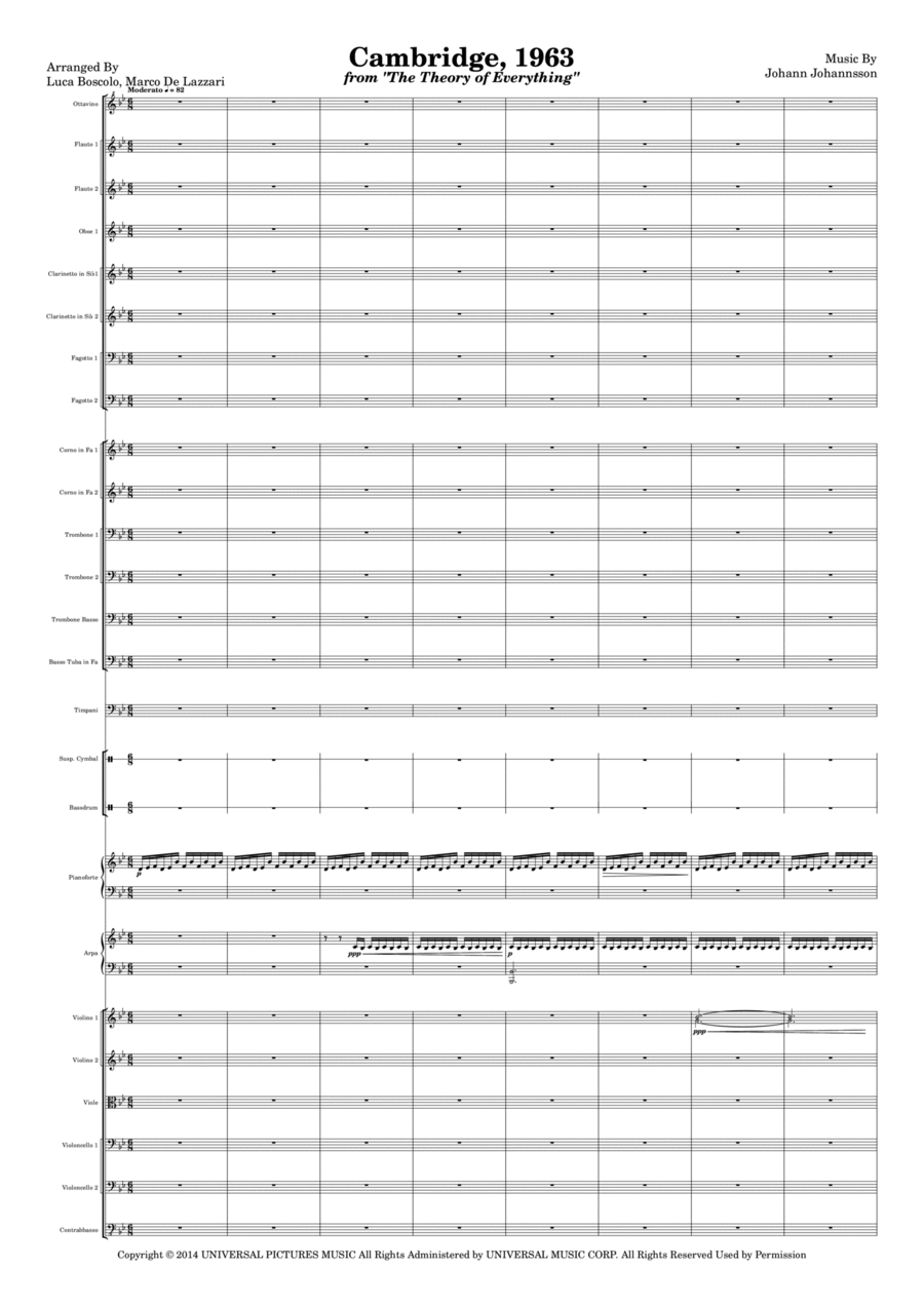 The Theory Of Everything Full Orchestra scores gallery preview page 1