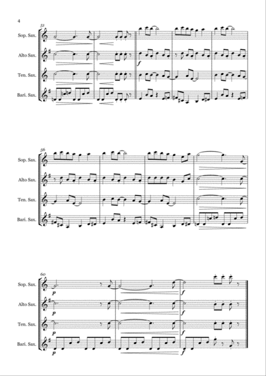 September Saxophone Quartet scores gallery preview page 4