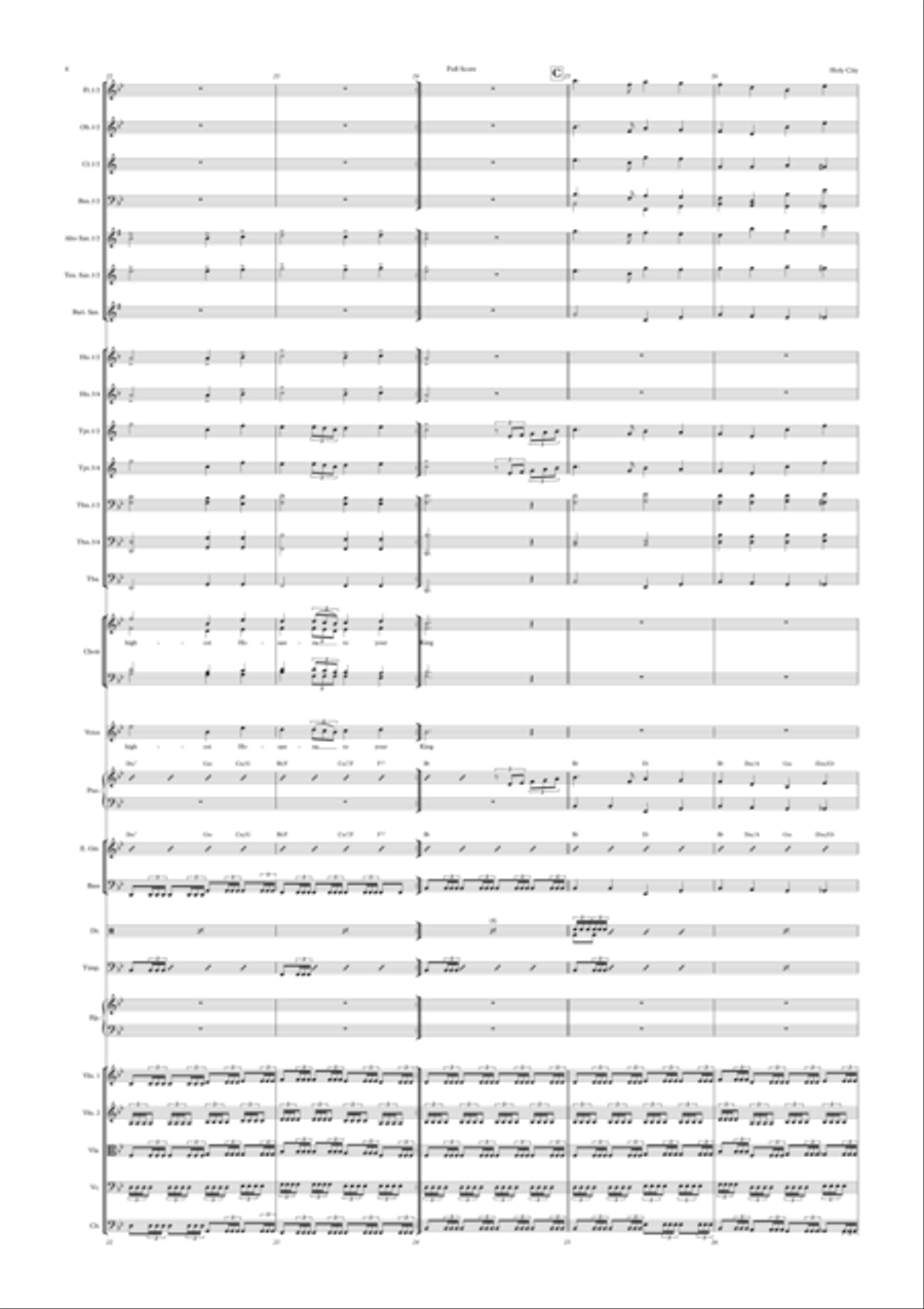 The Holy City - Pops Orchestra, Choir and Voice Key of Bb The Holy City - Pops Orchestra, Choir and Voice Key of Bb Choir scores gallery preview page 4