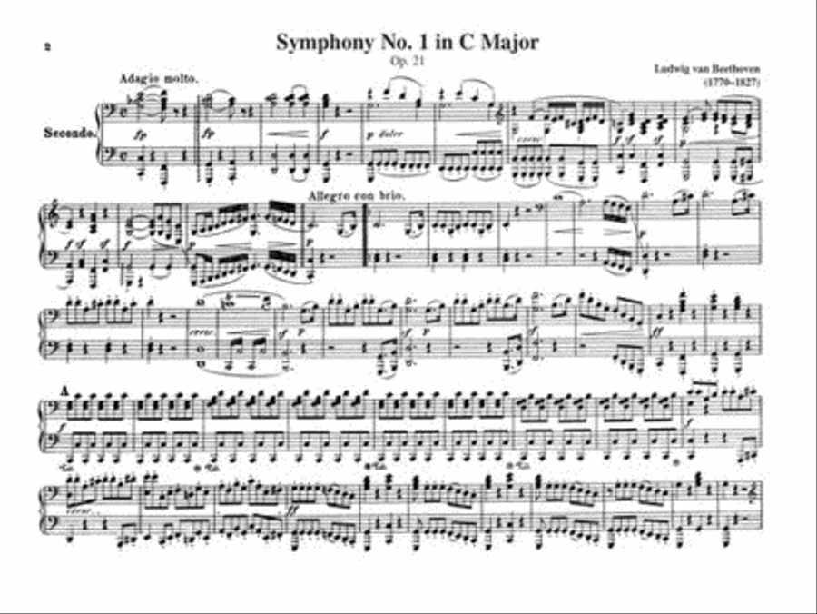 Beethoven Symphonies: Complete for 1 Piano, 4 Hands 1 Piano, 4-Hands scores gallery preview page 5