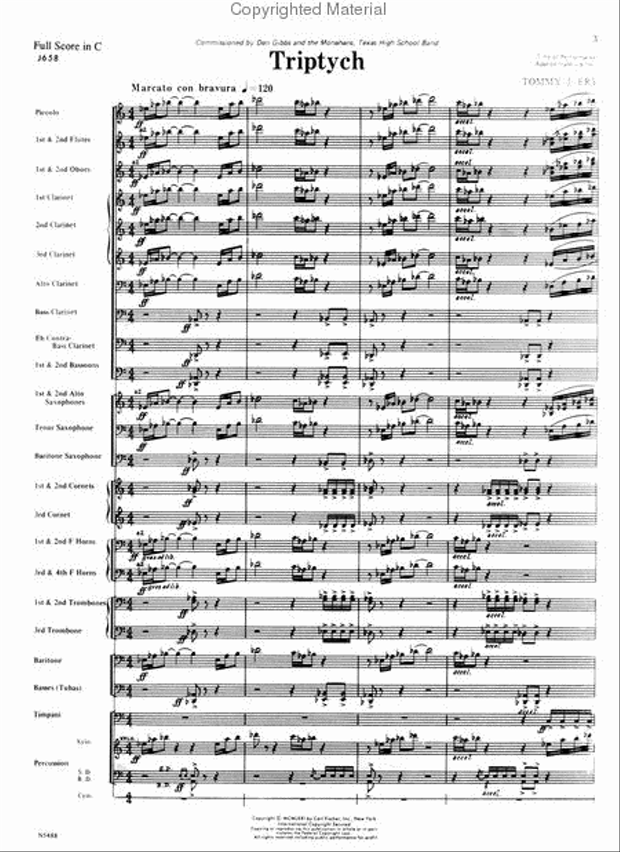 Triptych Concert Band scores gallery preview page 2
