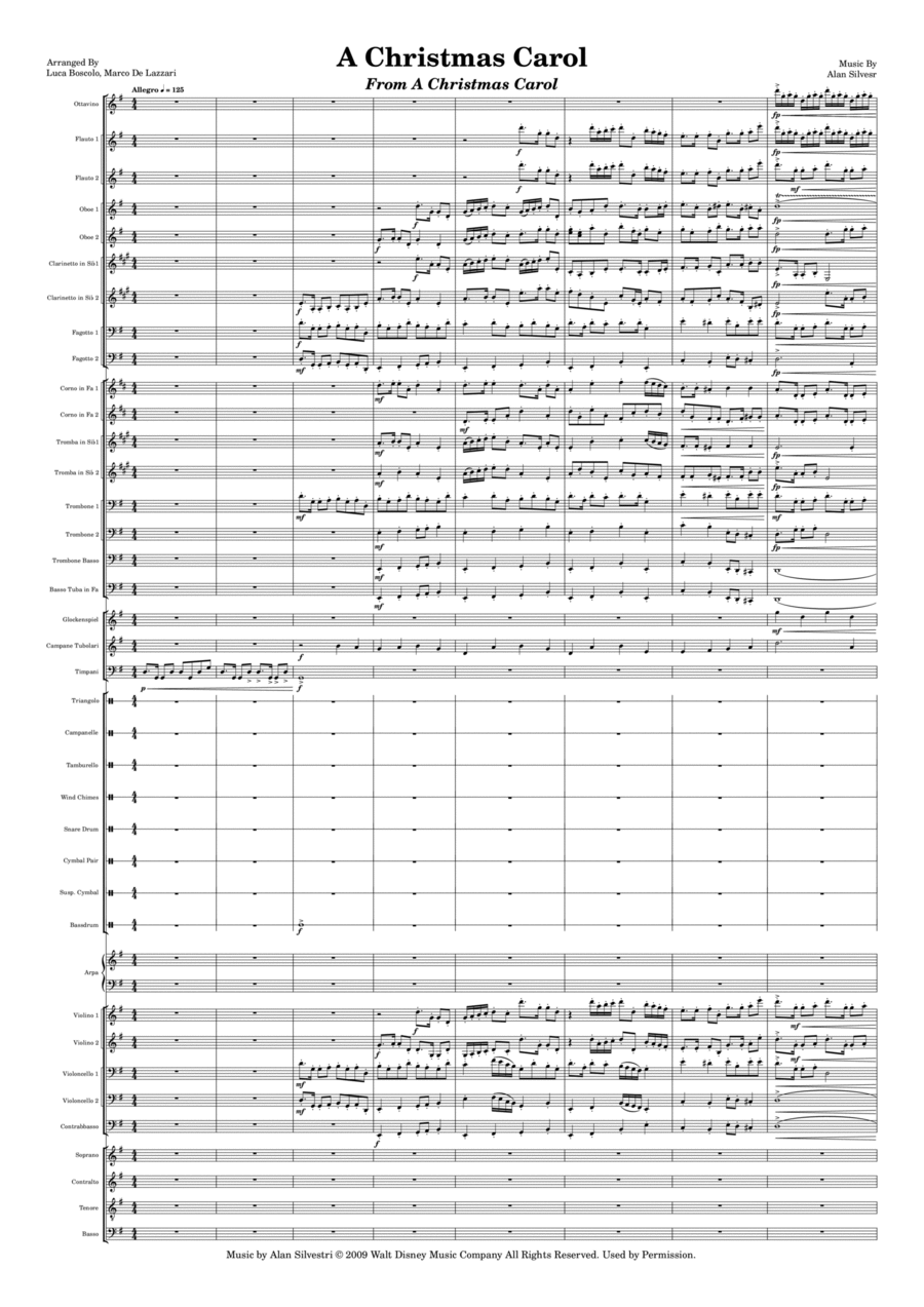A Christmas Carol (main Title) - Score Only Full Orchestra scores gallery preview page 1