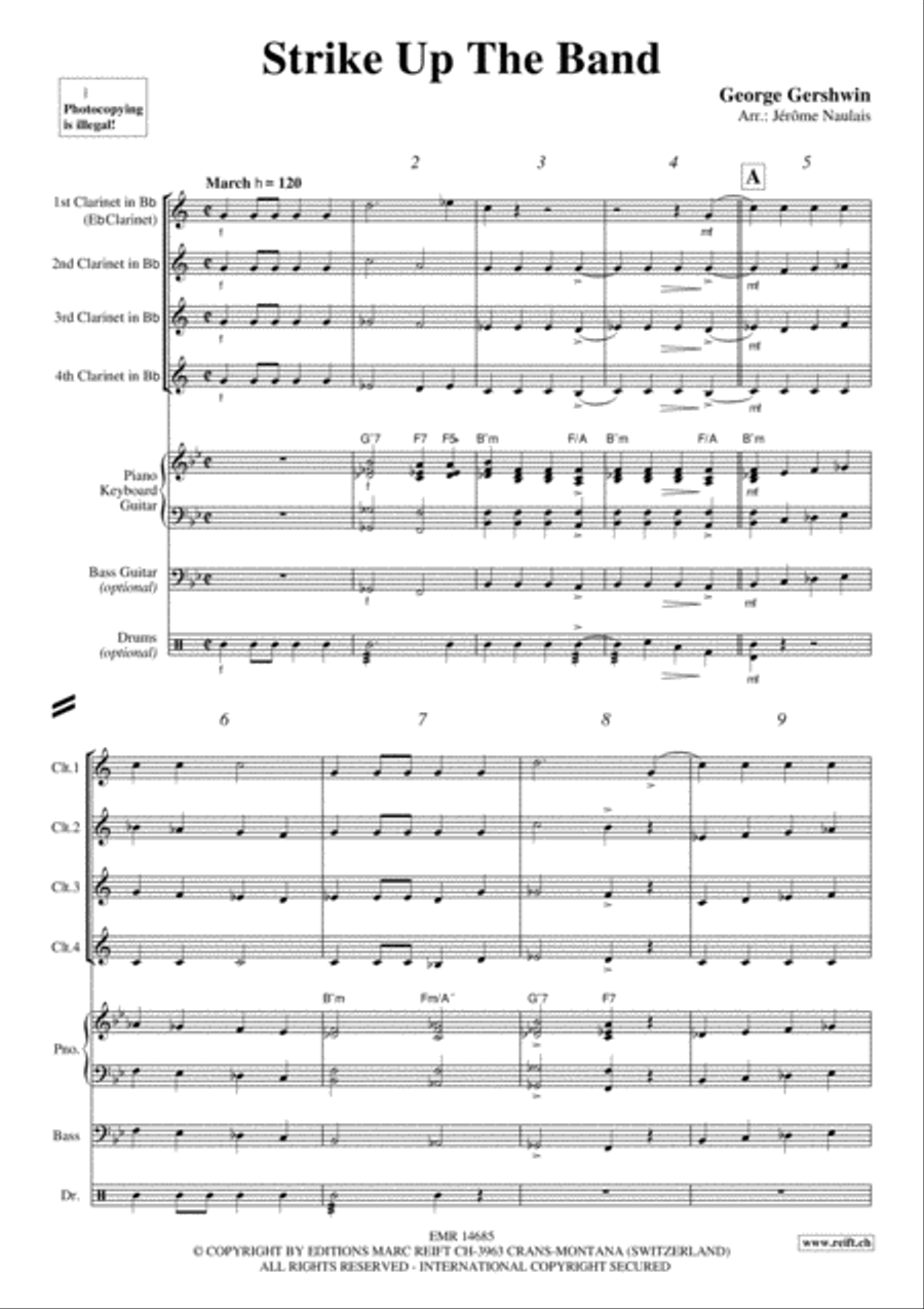 Strike Up The Band Clarinet scores gallery preview page 3