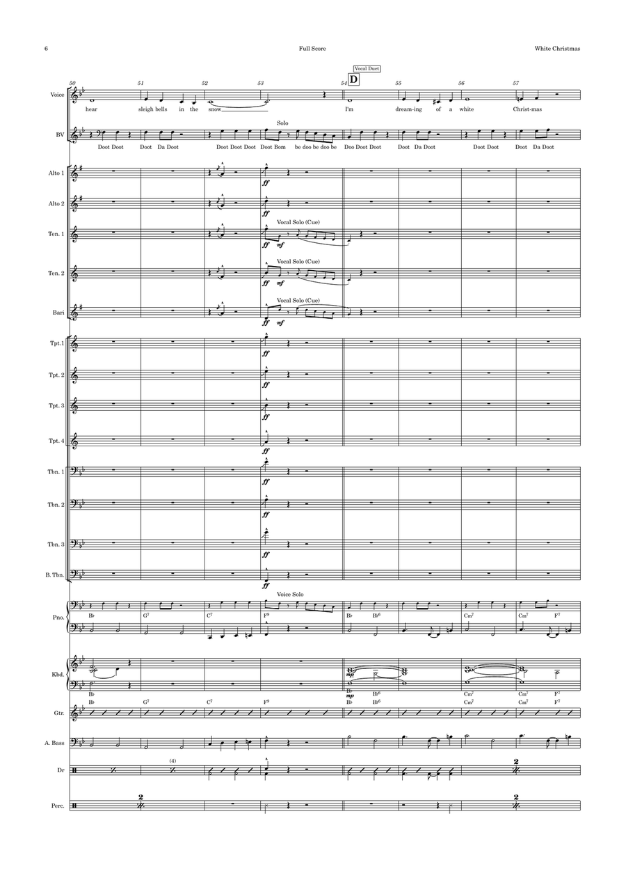 White Christmas White Christmas Jazz Ensemble scores gallery preview page 6