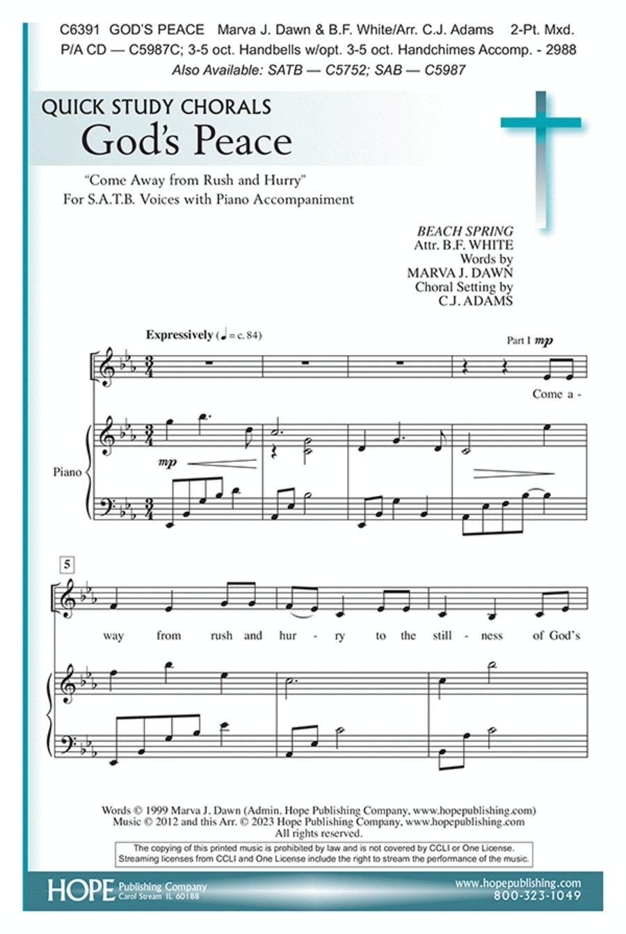 God's Peace God's Peace 2-Part scores gallery preview page 1
