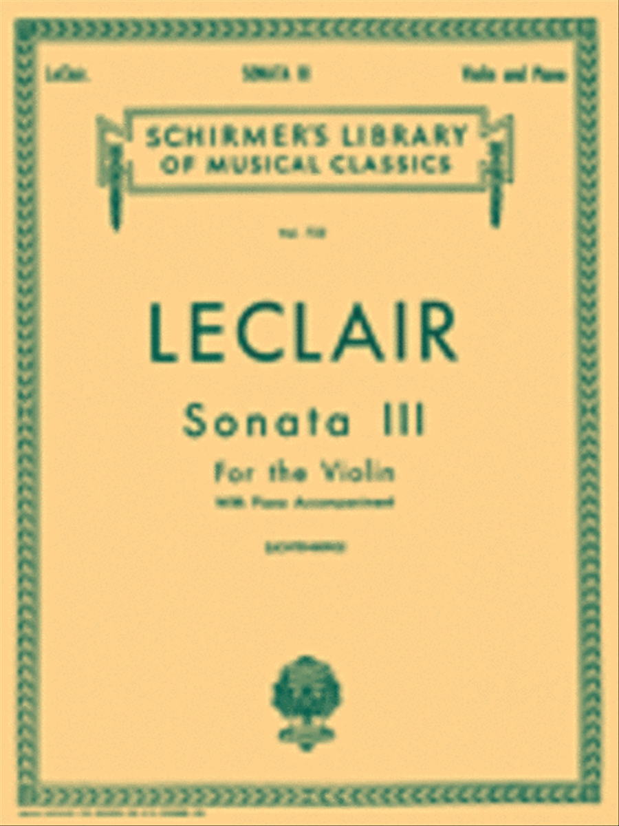Sonata No. 3 in D Sonata No. 3 in D Violin Solo scores gallery preview page 1