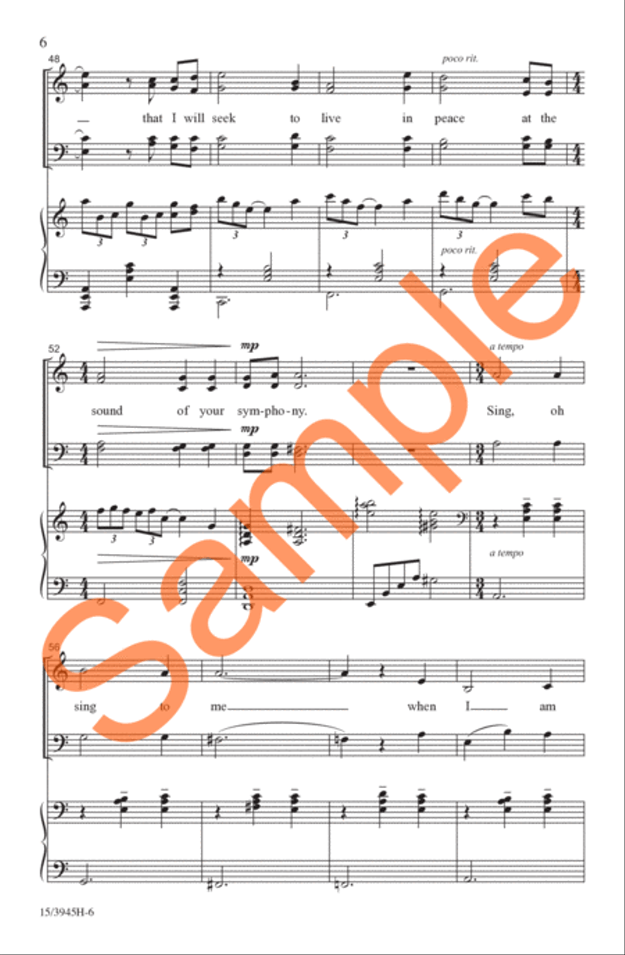 Nature, Sing to Me 4-Part scores gallery preview page 6