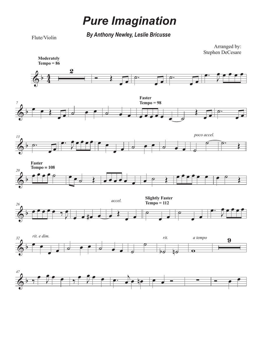 Pure Imagination Piano scores gallery preview page 6