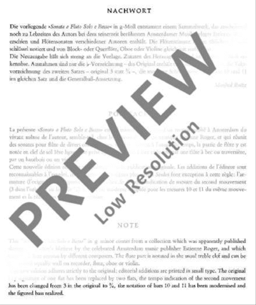 Sonata in G minor Flute scores gallery preview page 9