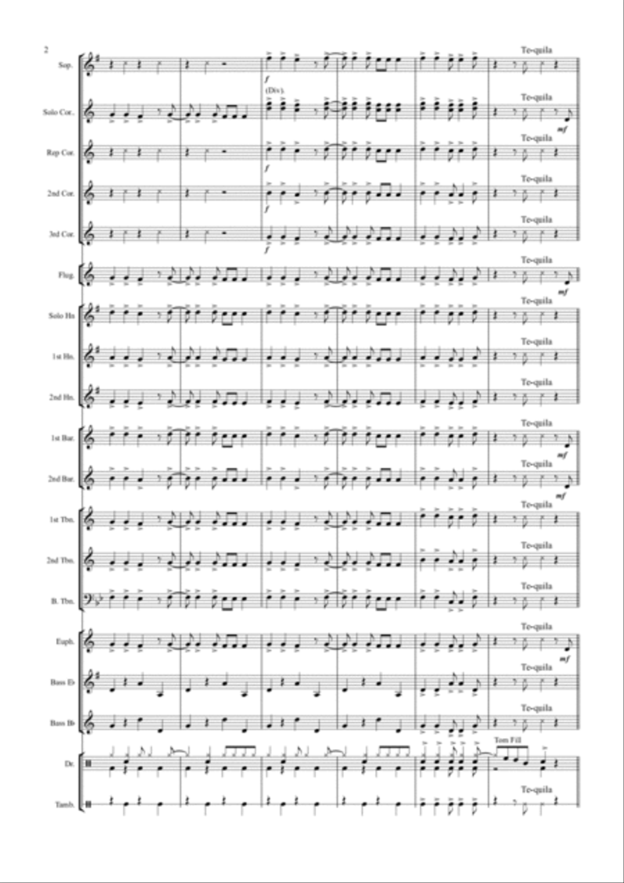 Tequila Brass Band scores gallery preview page 2