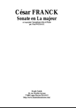 César Franck: Sonata in A major, arranged for alto saxophone and piano