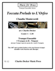 Toccata Prelude to L'Orfeo for Trumpet Ensemble