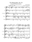 Two Rhapsodies Op 79 (arranged for woodwind quintet)