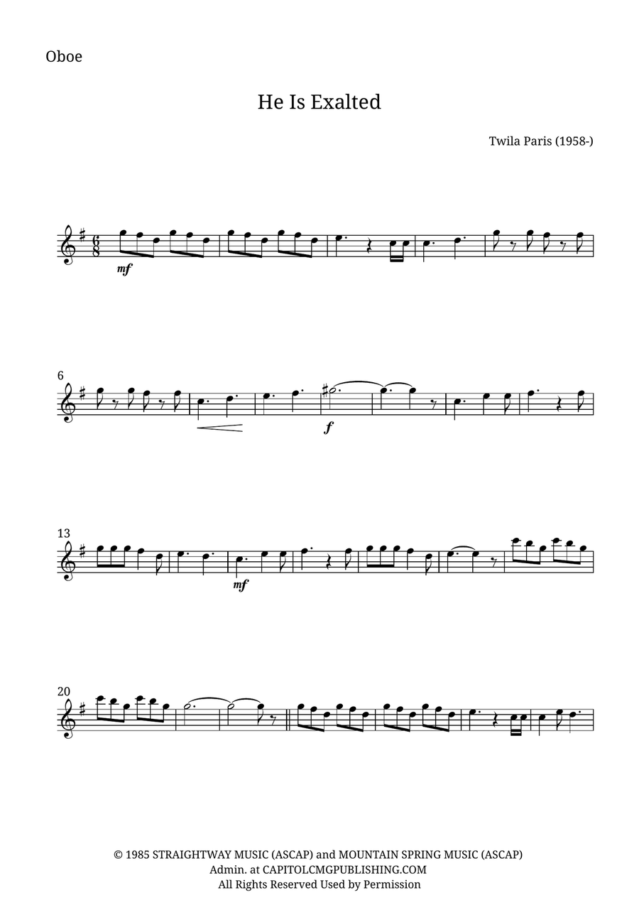 He Is Exalted He Is Exalted Woodwind Quartet scores gallery preview page 6